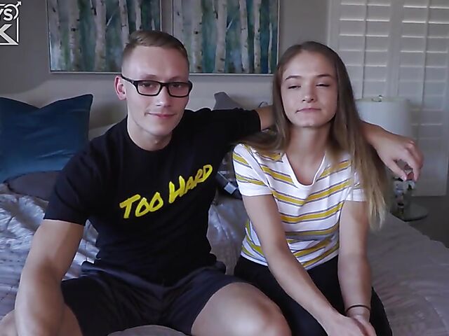 A cute girl and a hot guy doing porn for women