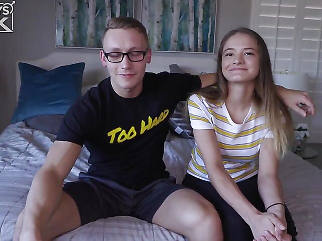 A cute girl and a hot guy doing porn for women
