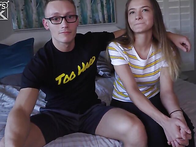 A cute girl and a hot guy doing porn for women