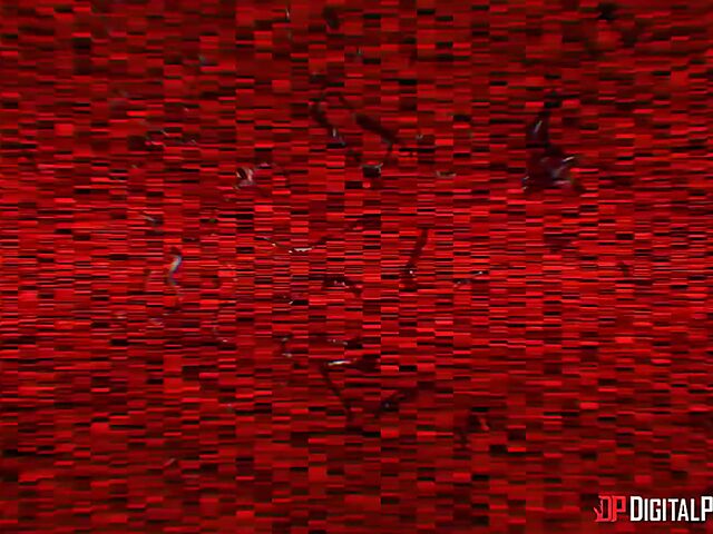 Submissive boss having femdom sex in the office with big titted Kissa Sins in sexy lingerie and stockings