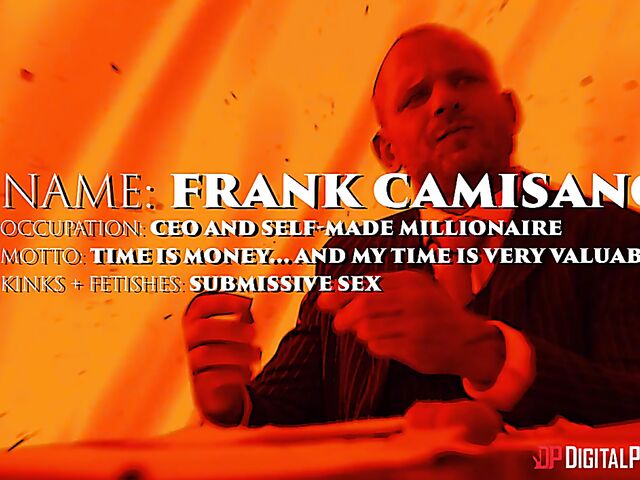 Submissive boss having femdom sex in the office with big titted Kissa Sins in sexy lingerie and stockings