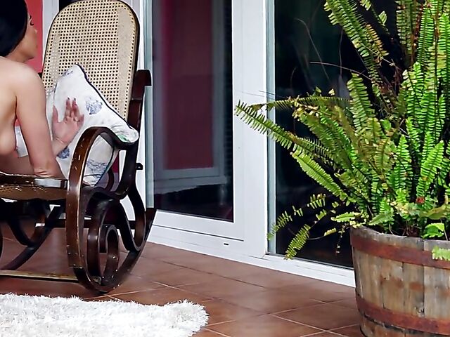 Sexy brunette in stockings Jemima Page peels off her mini dress