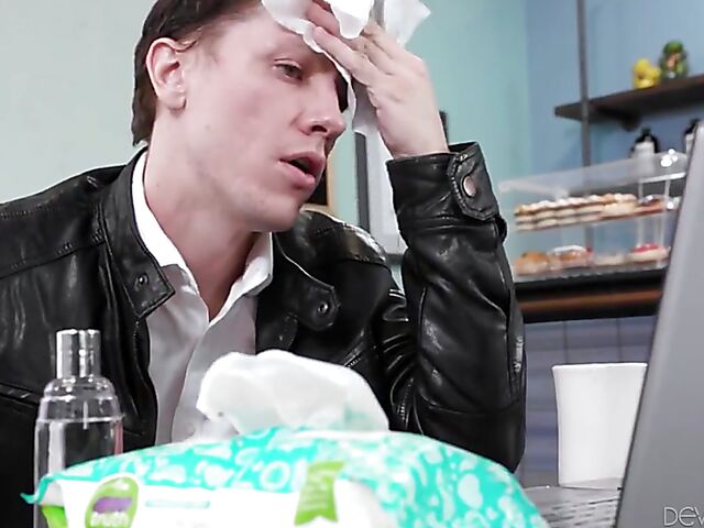 Ebony interracial anal in the restaurant with waitress Lala Ivey