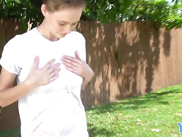 Short hair teen Alicia Williams gets a good pussy pounding