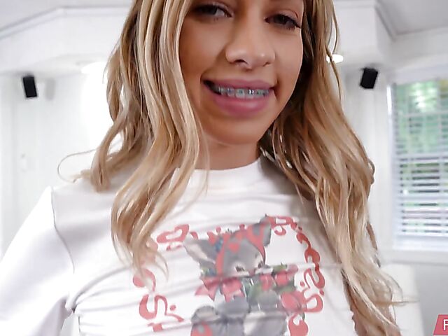 Braces teen Khloe Kapri loves fitness and cock