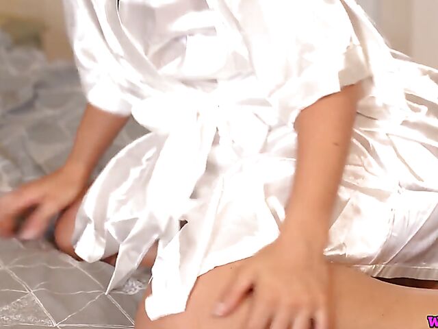 Lily Luxx - Red lingerie solo and dildo ride to help you cum