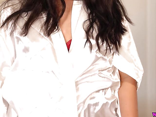 Lily Luxx - Red lingerie solo and dildo ride to help you cum