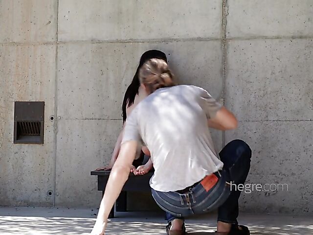 Young brunette model Alba shaving pussy in the shower for a nude photoshoot