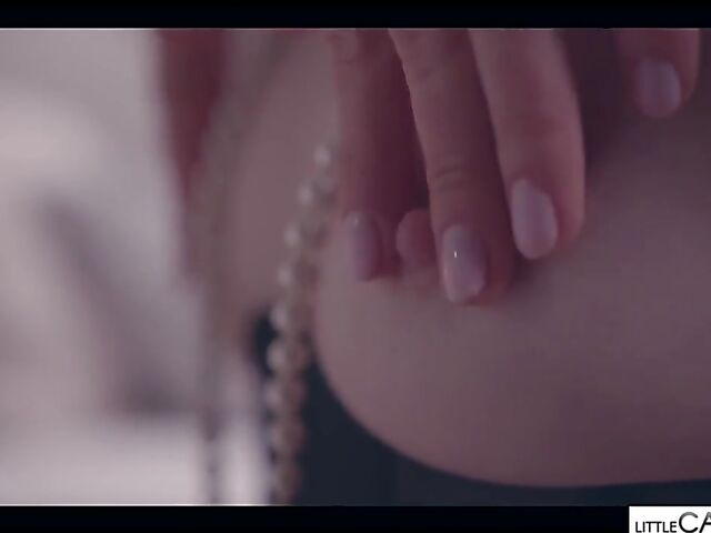 Little Caprice lesbian sensual session with redheaded Lottie Magne