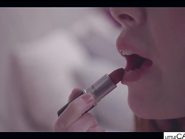 Little Caprice lesbian sensual session with redheaded Lottie Magne