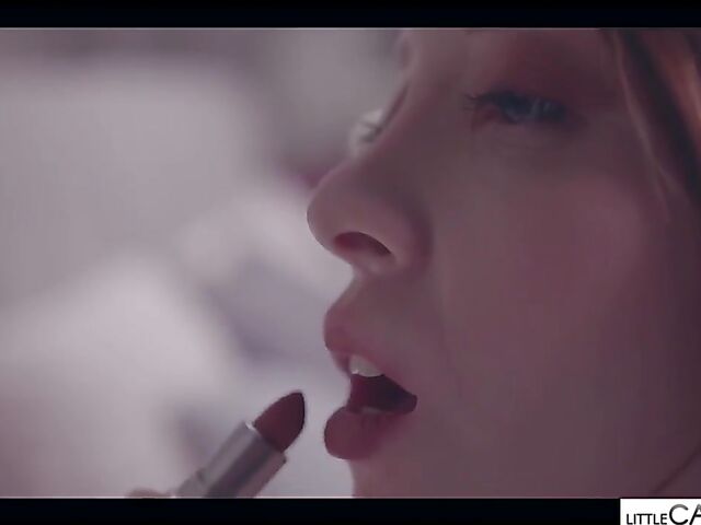 Little Caprice lesbian sensual session with redheaded Lottie Magne