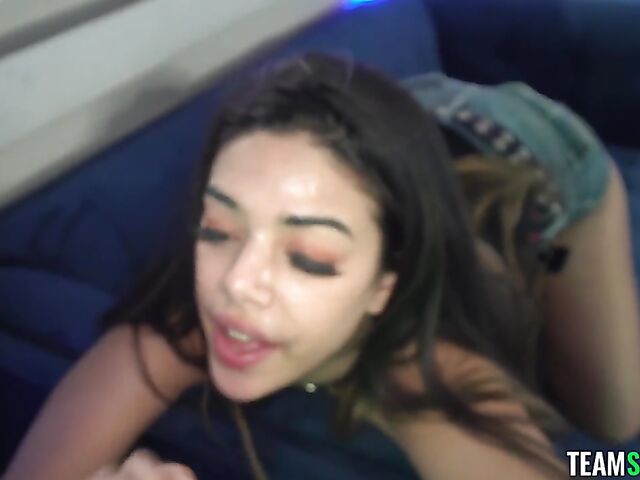 Harmony Wonder - Brown-eyed teen POV blowjob and face fuck