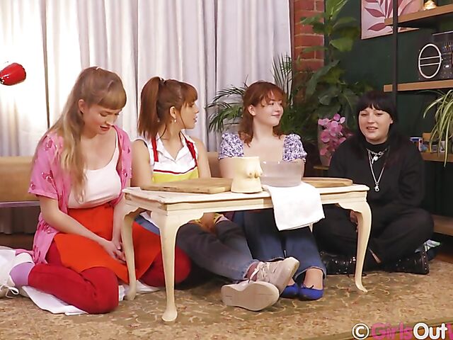 Big tits redhead trio Emberley, Laney Day and Nova Hawthorne interviewed naked