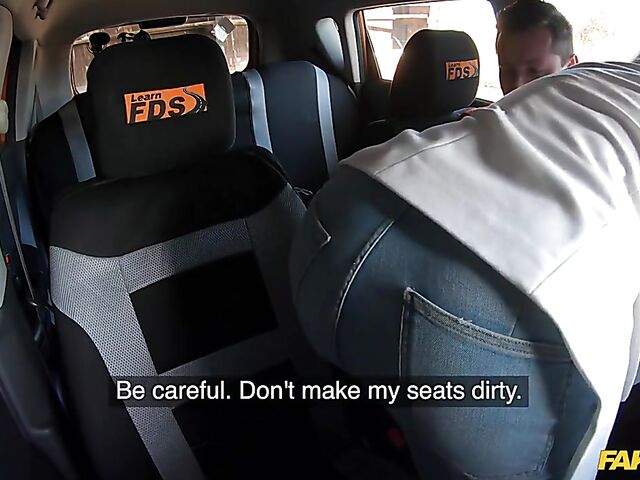 Driving instructor's best car sex with blonde hottie Cayla Lyons