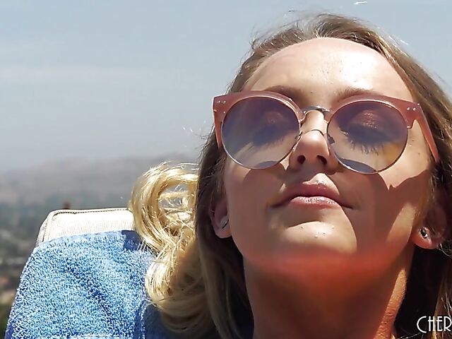 Old pool guy's big black cock for white bikini girl Nikole Nash