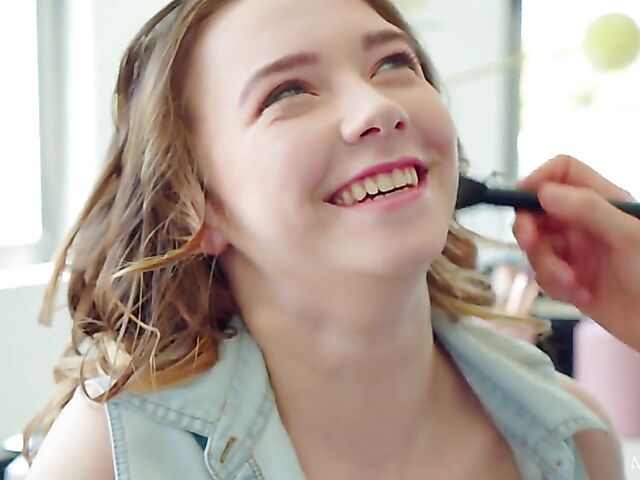 Elvera - Teen lingerie and high heels tease and fingering