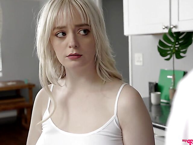 Natural tits teen blonde Annie Archer turns on her stepbrother