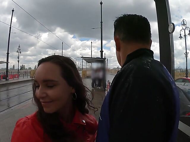 Pretty brunette with natural boobs Jessie Clark gets picked up and pounded for Immoral Live