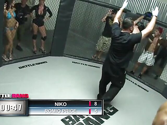 Wrestling fuck madness with hot Battle Bang members  Ann Marie Rios, Amy Brooke and Sophie Dee
