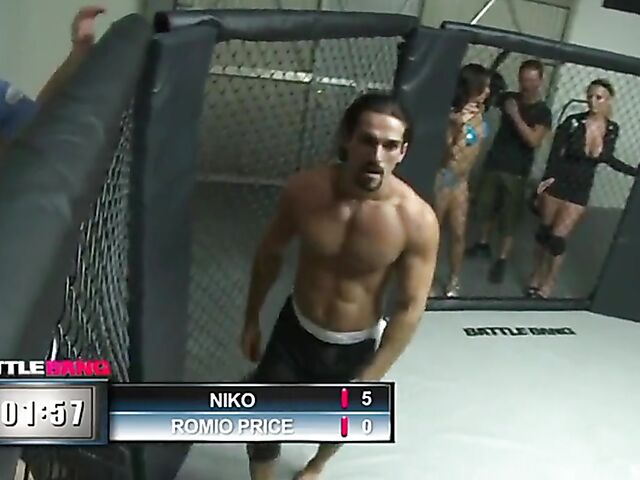 Wrestling fuck madness with hot Battle Bang members  Ann Marie Rios, Amy Brooke and Sophie Dee
