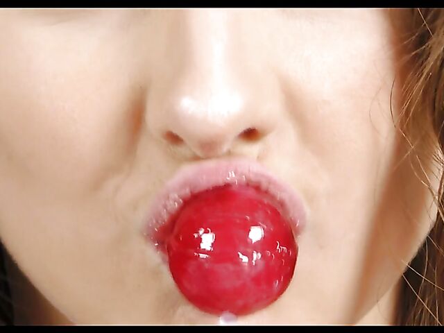 Cute little princess with small tits Baby Kxtten loves her lollipop and rainbow dildo