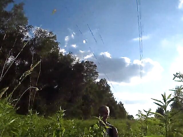 Russian couple Julia and Gleb filming their summertime outdoor sex