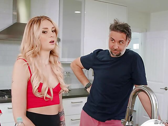 Loud fuck with Keiran Lee's sexy blonde roommate Charlotte Sins