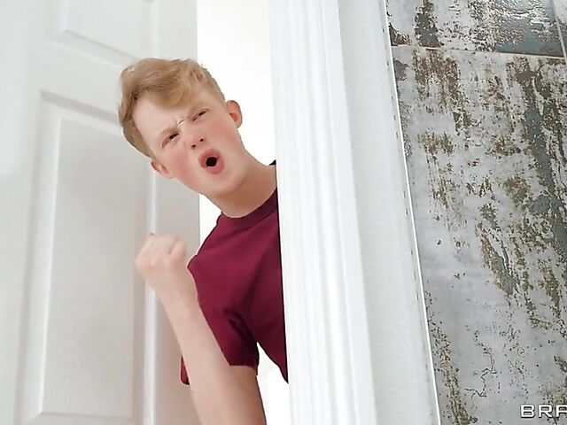 Jessica Ryan -  MILF shower surprise and sex with her curious stepson