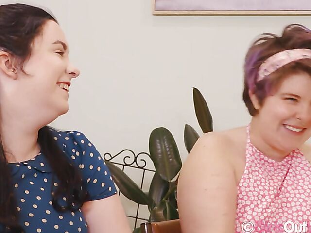 Naked lesbian interview with chubby girlfriends Astrid Love and Zoe Faye