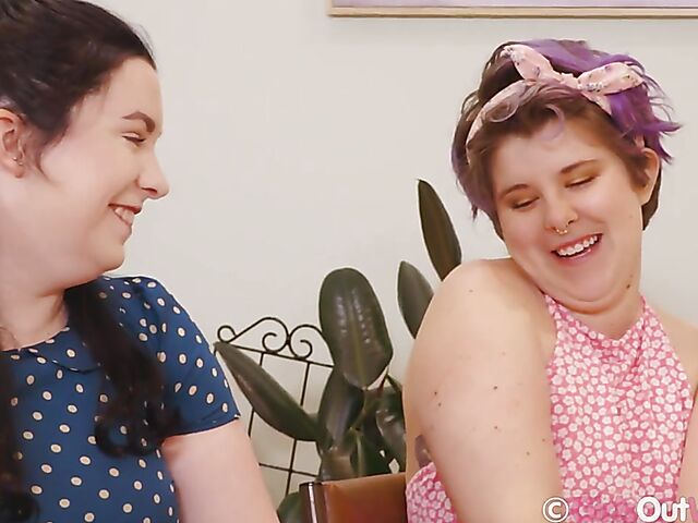 Naked lesbian interview with chubby girlfriends Astrid Love and Zoe Faye