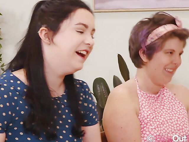 Naked lesbian interview with chubby girlfriends Astrid Love and Zoe Faye