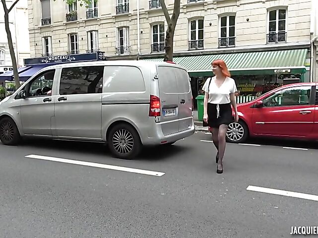 Rhia, 32 - French MILF redhead DP in black stockings