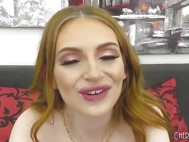 Maya Kendrick - Pale redhead masturbation show with toys