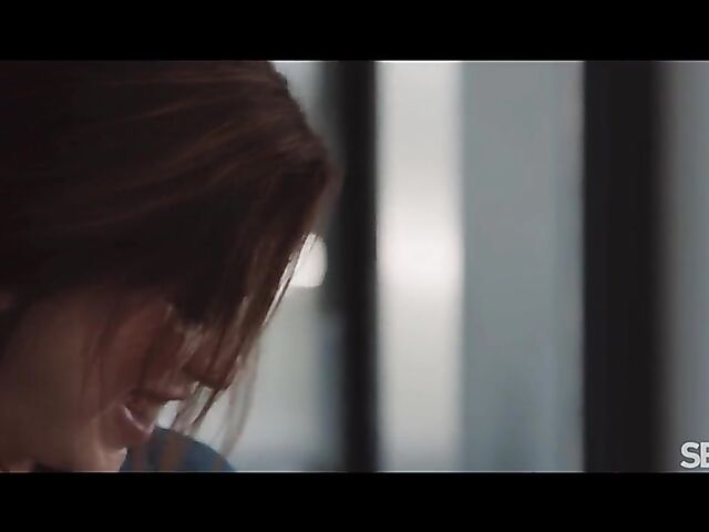 Sensual interracial couple Emily Mayers and Jesus Reyes do it in the kitchen