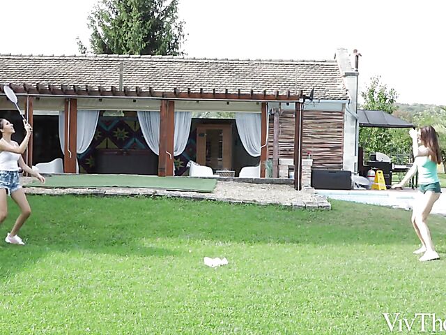 Alyssa Bounty & Alya Stark - Lesbian shower in the summer