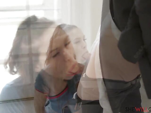 Easy going Mia Moore having hot sex with her boss