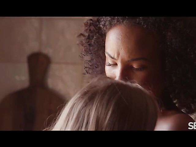 Interracial lesbian erotic video with Jayla De Angelis and Romy Indy