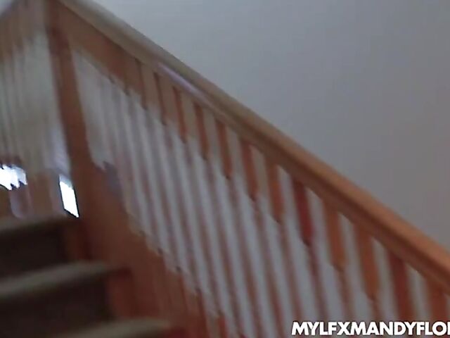 Hot MILF policewoman Mandy Flores loves masturbating in lingerie