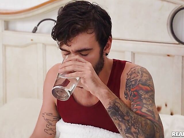 Inked big tit ebony Gogo Fukme caught and fucked by a white guy