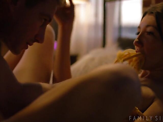 Disobedient young babe Maya Woulfe gets pounded hard by her stepdaddy