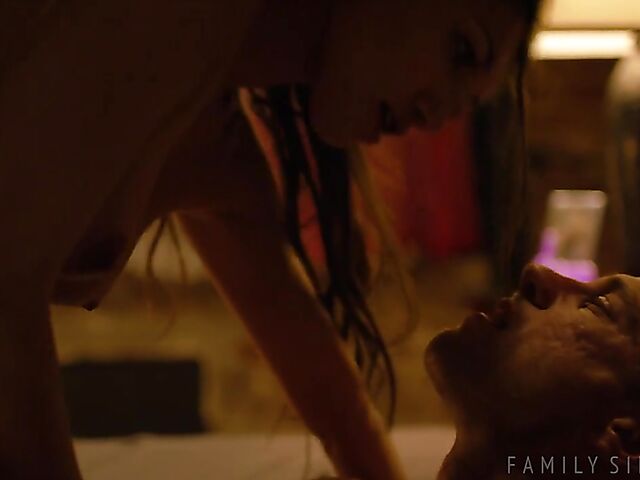 Disobedient young babe Maya Woulfe gets pounded hard by her stepdaddy