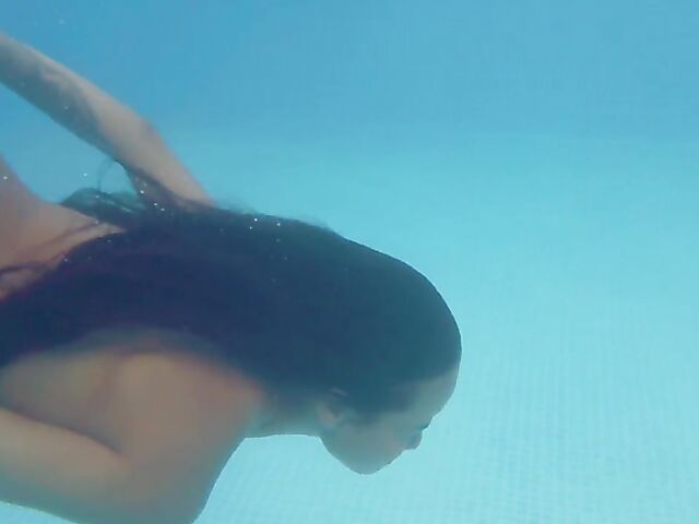 Liloo & Dulce - Exotic nude girls pool and bed lesbian erotic video