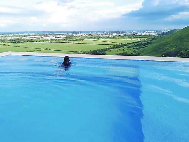 Liloo & Dulce - Exotic nude girls pool and bed lesbian erotic video