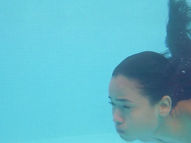 Liloo & Dulce - Exotic nude girls pool and bed lesbian erotic video