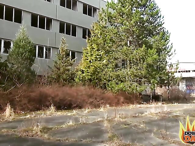 Interracial public POV threesome with slutty Lullu Gun