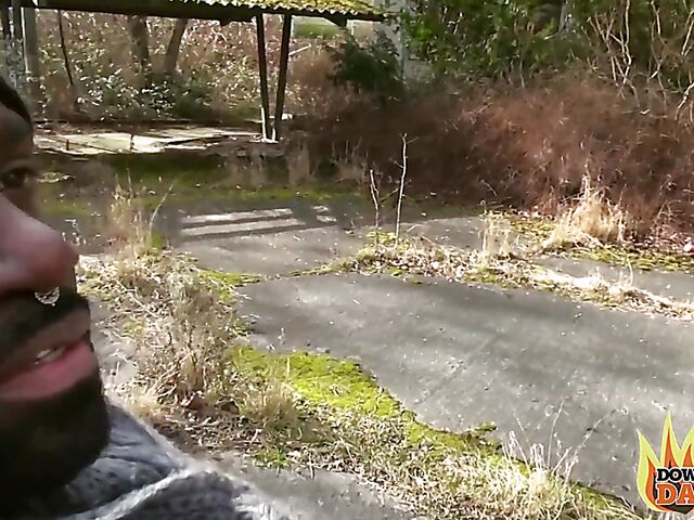 Interracial public POV threesome with slutty Lullu Gun