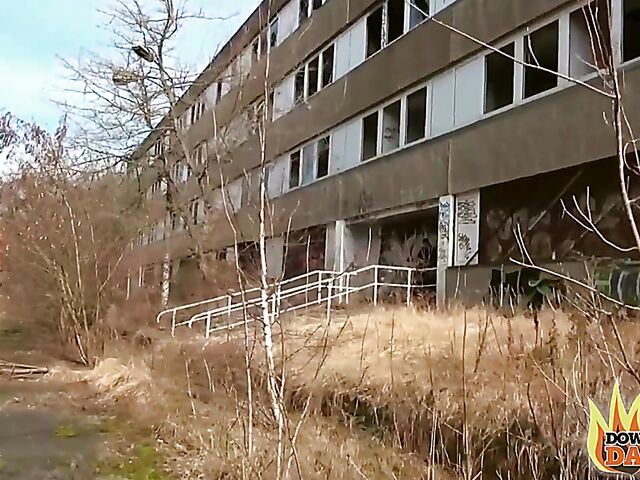 Interracial public POV threesome with slutty Lullu Gun