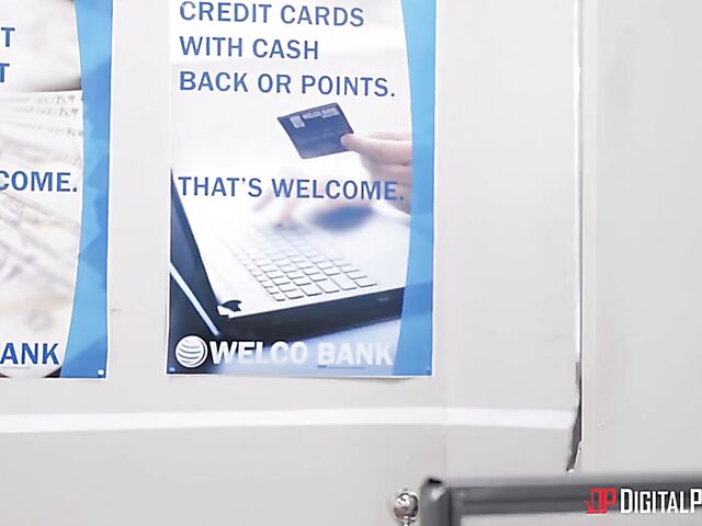 Bank robber Scott Nails can't resist Ebony Mystique's big black tits