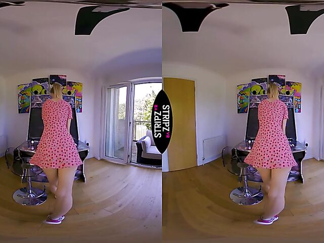 Get your VR glasses ready to watch Gracie Love take off her sexy dress