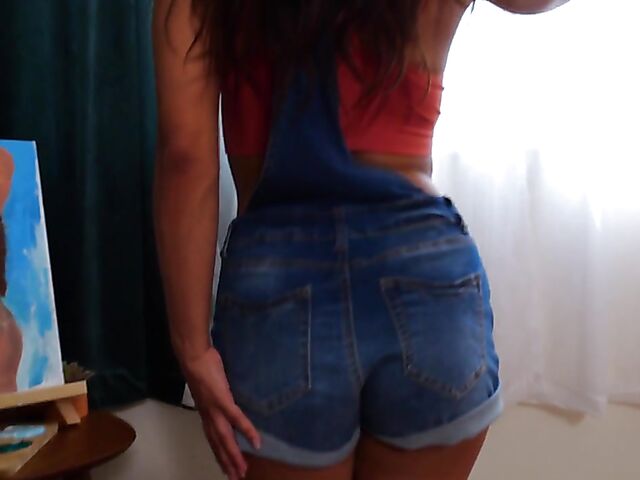 Erotic solo body painting with Daniella Vioti